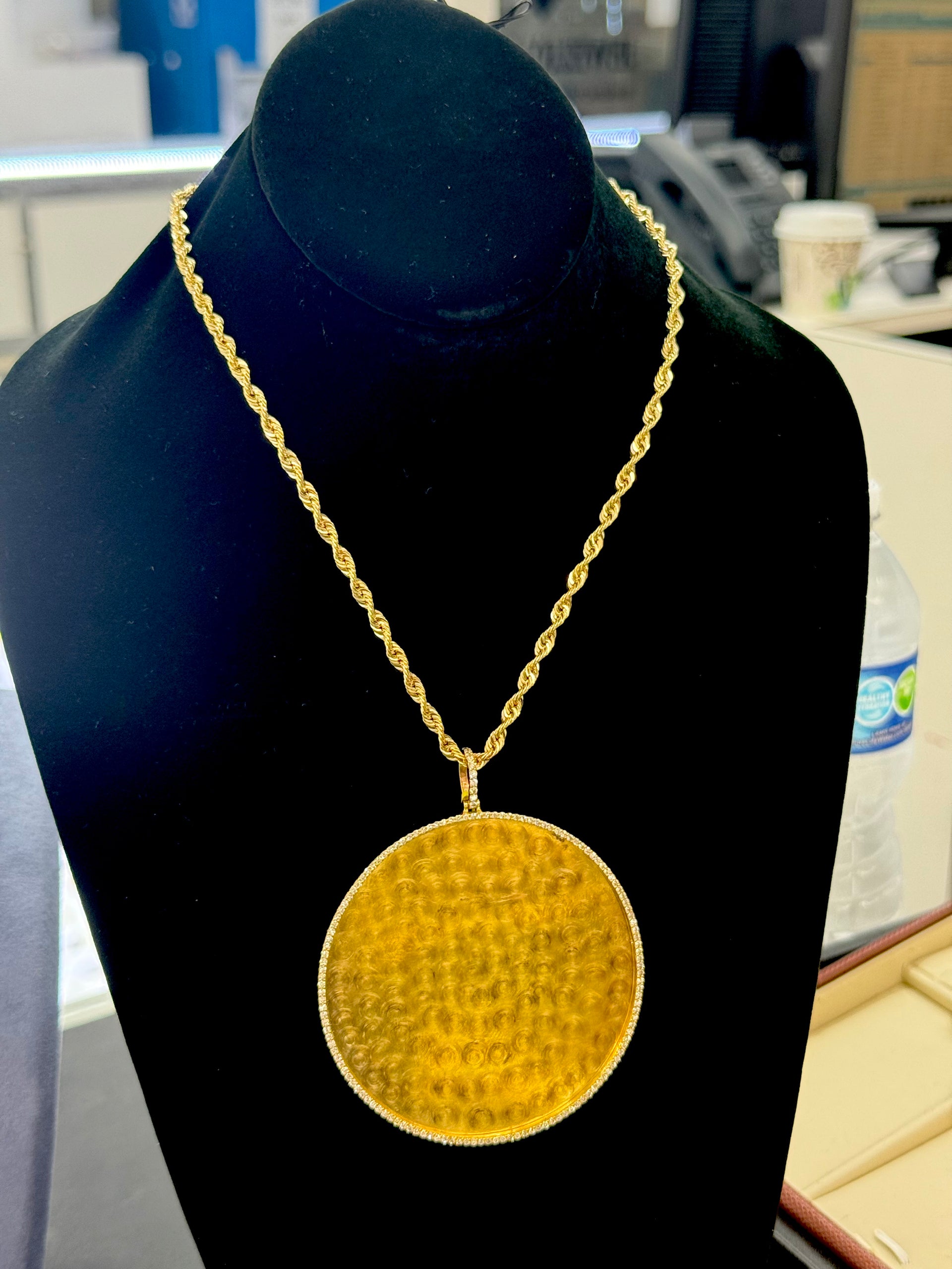 14KT Large Memorial Pendant
